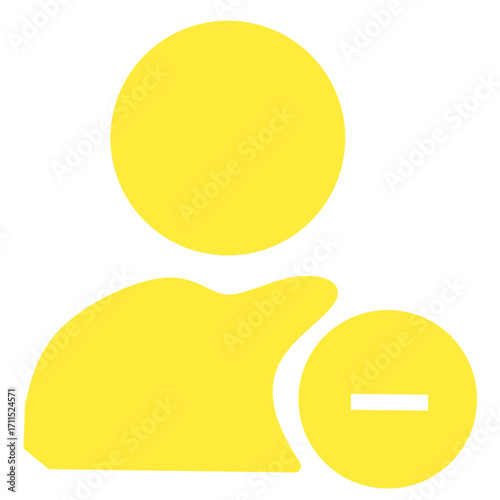 Yellow User Remove Icon