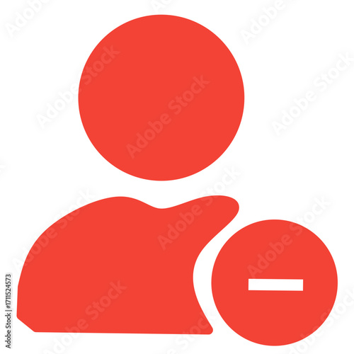 Red User Remove Icon