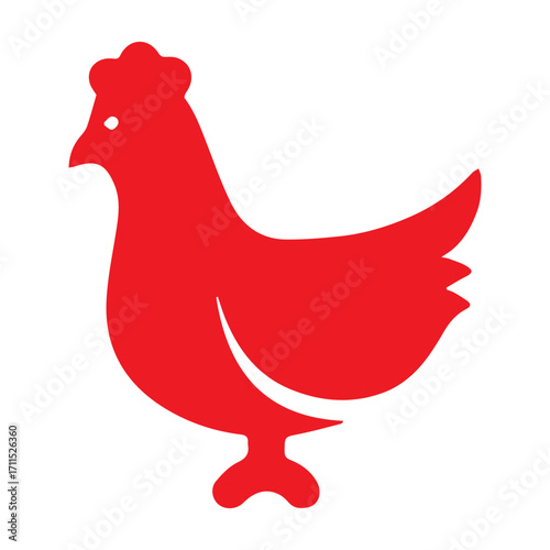 Red Chicken Silhouette