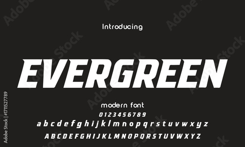 Modern Bold Font. Regular and Number Typography urban style alphabet fonts for fashion, sport, technology, digital, movie, logo design, vector illustration.