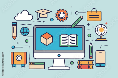 Digital learning tools enhance education with engaging graphics and interactive elements