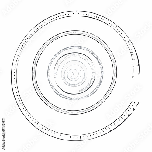 Hand-drawn schematic of nested circular paths and a central vortex, a conceptual representation of cyclical patterns and cosmic order