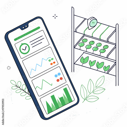 Smart Vertical Farming App Interface 1