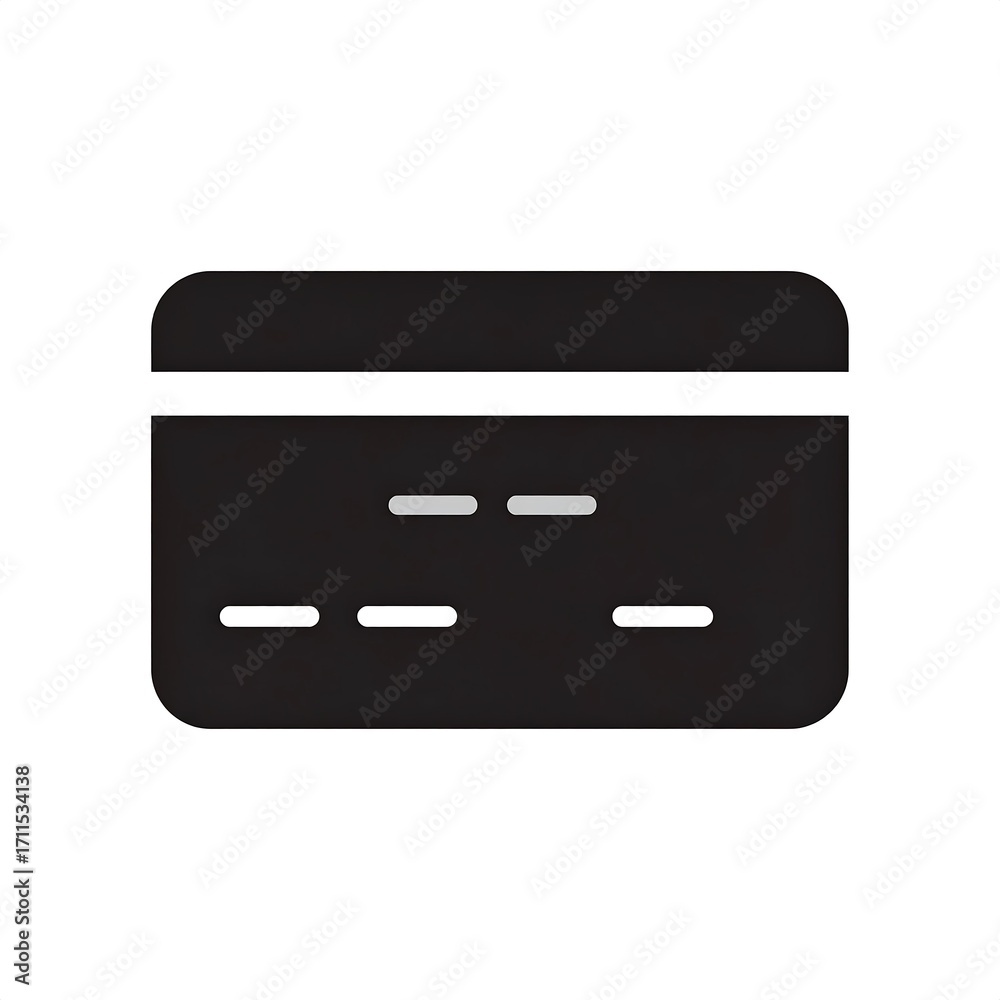 Fototapeta premium Simple Credit Card Illustration for Finance Concepts