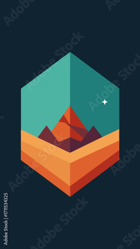 Origami Canyon Horizon Folded Hexagon Star
