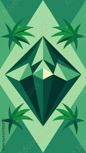 Origami Jungle Canopy Folded Layered Diamond