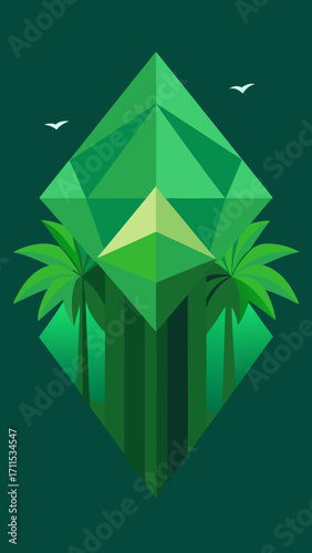 Origami Jungle Canopy Folded Layered Diamond Design