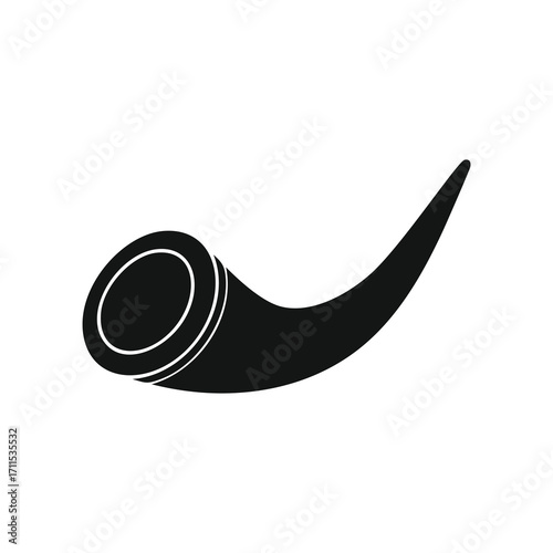 Black Shofar Horn Icon jewish judaISM