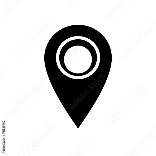 Free Download Simple location marker icon isolated on a white background - GFXLoad