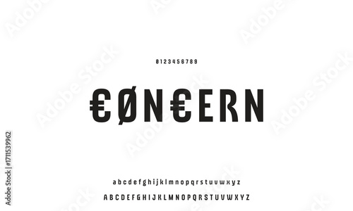 Abstract Fashion alphabet letters font logo. Minimal modern urban fonts for logo, brand etc. Typography typeface uppercase lowercase and number. vector illustration.