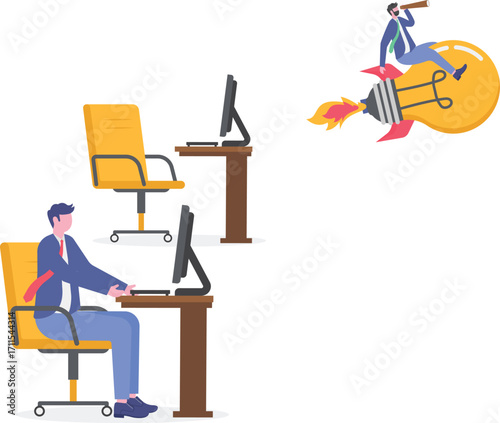 Leadership to win business competition, competitive advantage to work success
