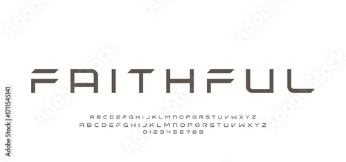 Modern Bold Font. Sans Serif Font. Regular Uppercase Lowercase Typography urban style alphabet fonts for fashion, sport, technology, digital, movie, logo design, vector illustration