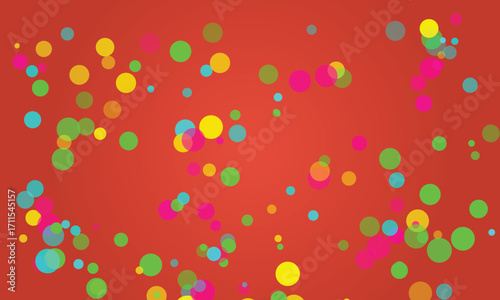 Abstract green and yellow circle pattern on white background backdrop