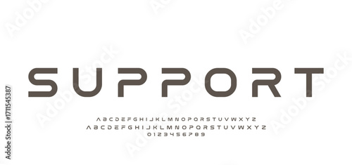 Modern Bold Font. Sans Serif Font. Regular Uppercase Lowercase Typography urban style alphabet fonts for fashion, sport, technology, digital, movie, logo design, vector illustration