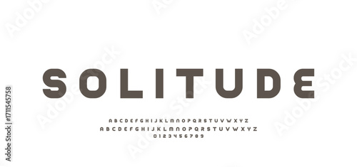 Modern Bold Font. Sans Serif Font. Regular Uppercase Lowercase Typography urban style alphabet fonts for fashion, sport, technology, digital, movie, logo design, vector illustration