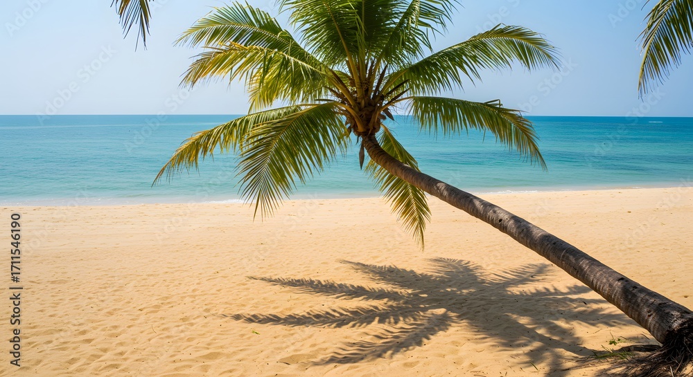 Obraz premium Palm tree beach scene