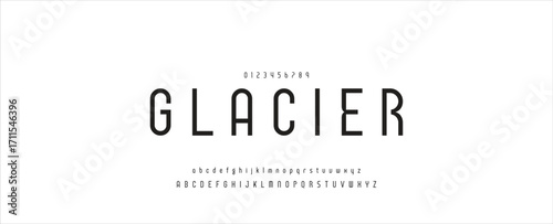 Modern Bold Font. Sans Serif Font. Regular Uppercase Lowercase Typography urban style alphabet fonts for fashion, sport, technology, digital, movie, logo design, vector illustration