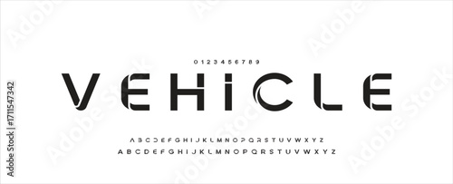 Modern Bold Font. Sans Serif Font. Regular Uppercase Lowercase Typography urban style alphabet fonts for fashion, sport, technology, digital, movie, logo design, vector illustration