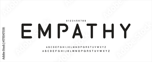 Modern Bold Font. Sans Serif Font. Regular Uppercase Lowercase Typography urban style alphabet fonts for fashion, sport, technology, digital, movie, logo design, vector illustration