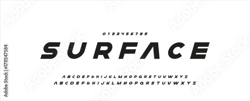 Modern Bold Font. Sans Serif Font. Regular Uppercase Lowercase Typography urban style alphabet fonts for fashion, sport, technology, digital, movie, logo design, vector illustration