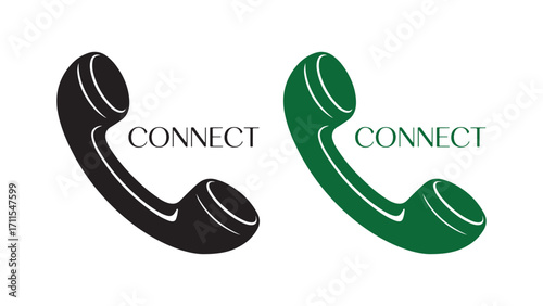 Retro Landline Receiver Vector illustration