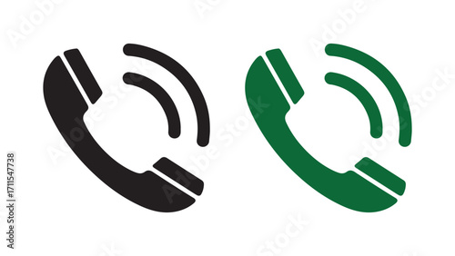 Classic Telephone Handset Icon vector illustration