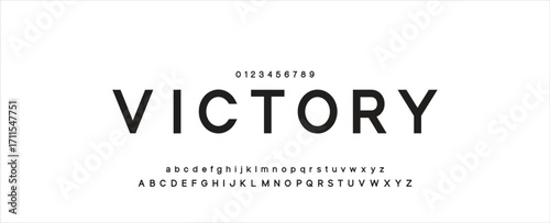 Modern Bold Font. Sans Serif Font. Regular Uppercase Lowercase Typography urban style alphabet fonts for fashion, sport, technology, digital, movie, logo design, vector illustration