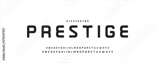Modern Bold Font. Sans Serif Font. Regular Uppercase Lowercase Typography urban style alphabet fonts for fashion, sport, technology, digital, movie, logo design, vector illustration
