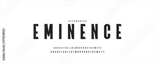 Modern Bold Font. Sans Serif Font. Regular Uppercase Lowercase Typography urban style alphabet fonts for fashion, sport, technology, digital, movie, logo design, vector illustration