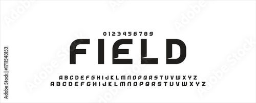 Modern Bold Font. Sans Serif Font. Regular Uppercase Lowercase Typography urban style alphabet fonts for fashion, sport, technology, digital, movie, logo design, vector illustration