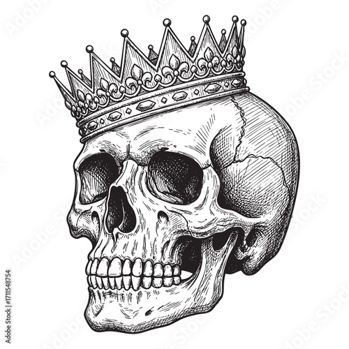 skull with luxury crown