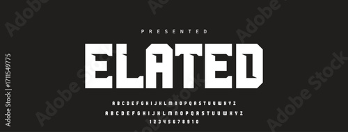 Creative font. Modern abstract digital tech font. Logo creative font, type, technology, movie, digital, music, movie. Fonts and illustration in vector format.