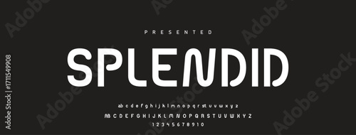 Creative font. Modern abstract digital tech font. Logo creative font, type, technology, movie, digital, music, movie. Fonts and illustration in vector format.