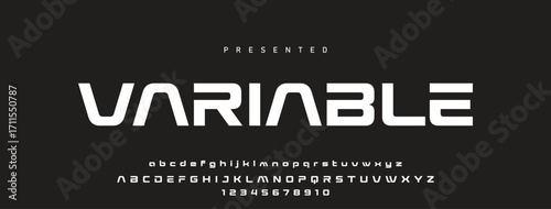 Creative font. Modern abstract digital tech font. Logo creative font, type, technology, movie, digital, music, movie. Fonts and illustration in vector format.