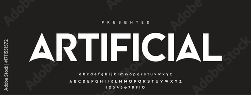 Font alphabet creative modern with black dots, letters A, B, C, D, E, F, G, H, I, J, K, L, M, N, O, P, Q, R, S, T, U, V, W, X, Y, Z and numerals 0, 1, 2, 3, 4, 5, 6, 7, 8, 9, vector illustration 10EPS