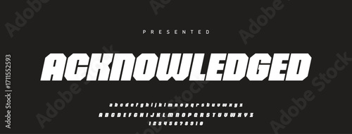 Font alphabet creative modern with black dots, letters A, B, C, D, E, F, G, H, I, J, K, L, M, N, O, P, Q, R, S, T, U, V, W, X, Y, Z and numerals 0, 1, 2, 3, 4, 5, 6, 7, 8, 9, vector illustration 10EPS