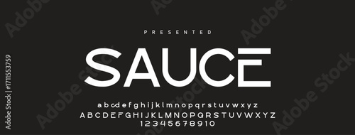 Font alphabet creative modern with black dots, letters A, B, C, D, E, F, G, H, I, J, K, L, M, N, O, P, Q, R, S, T, U, V, W, X, Y, Z and numerals 0, 1, 2, 3, 4, 5, 6, 7, 8, 9, vector illustration 10EPS