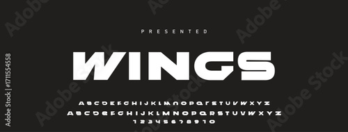Font alphabet creative modern with black dots, letters A, B, C, D, E, F, G, H, I, J, K, L, M, N, O, P, Q, R, S, T, U, V, W, X, Y, Z and numerals 0, 1, 2, 3, 4, 5, 6, 7, 8, 9, vector illustration 10EPS