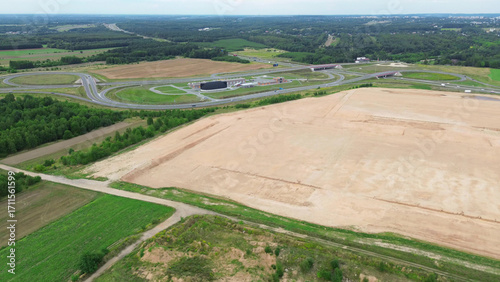 Cleared land area for building project.