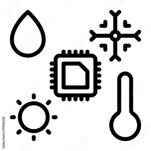 Sensor icon, line icon style