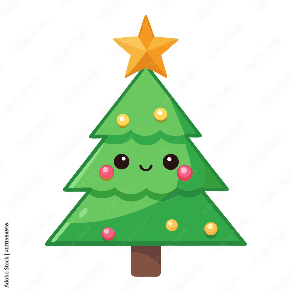 Fototapeta premium christmas tree vector illustration
