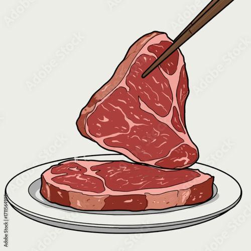 raw meat on a plate