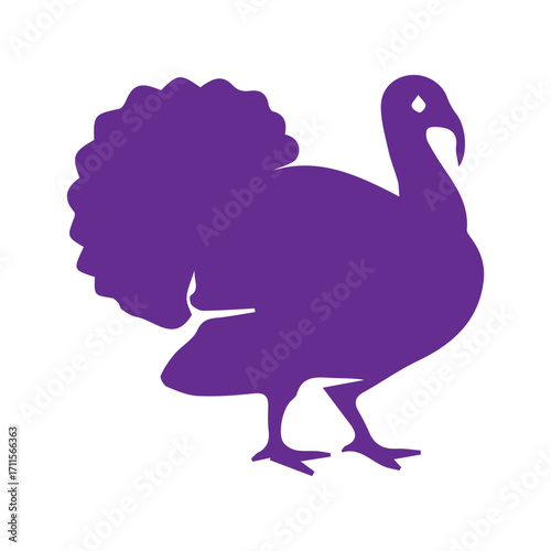 Purple Turkey Silhouette