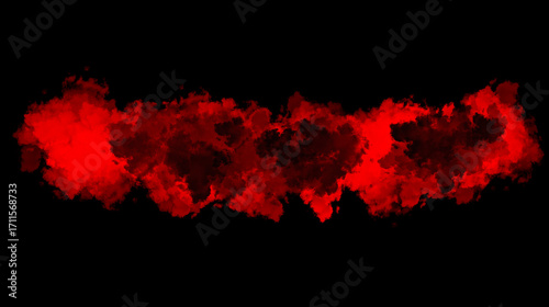 Dark Red Smoke Cloud Effect on Black Background Creating Dramatic Abstract Fire and Horror Atmosphere.