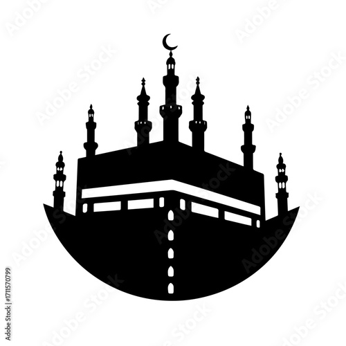 Kaaba Silhouette vector