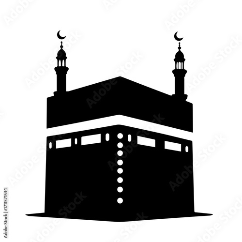 Kaaba Silhouette vector