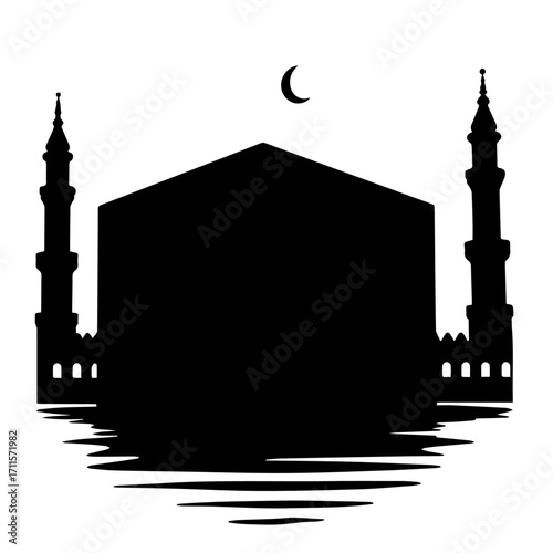 Kaaba Silhouette vector