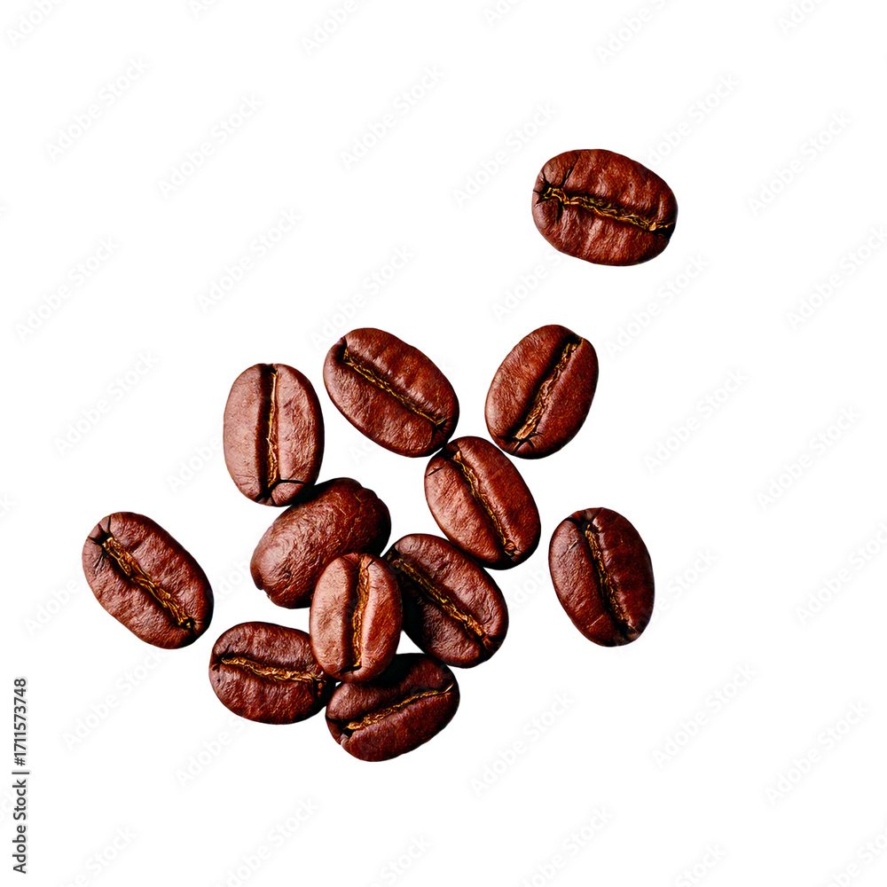 Obraz premium coffee beans on white background