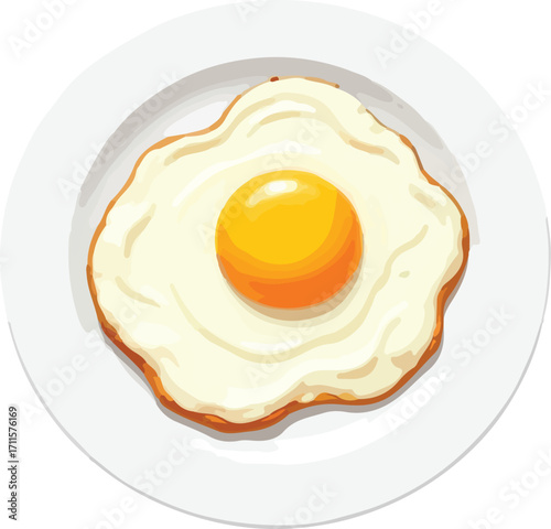 fried egg on white plate