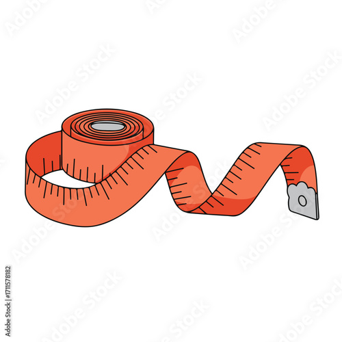 Orange tape measure